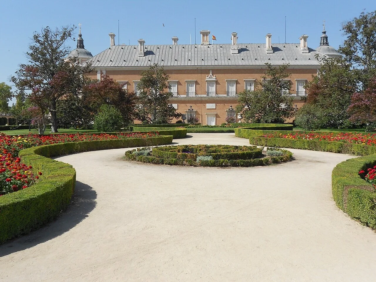 Palacio Real de Aranjuez desde el jardín del Parterre