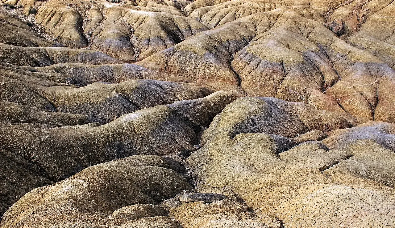 Cárcavas de arcilla en las Bardenas Reales