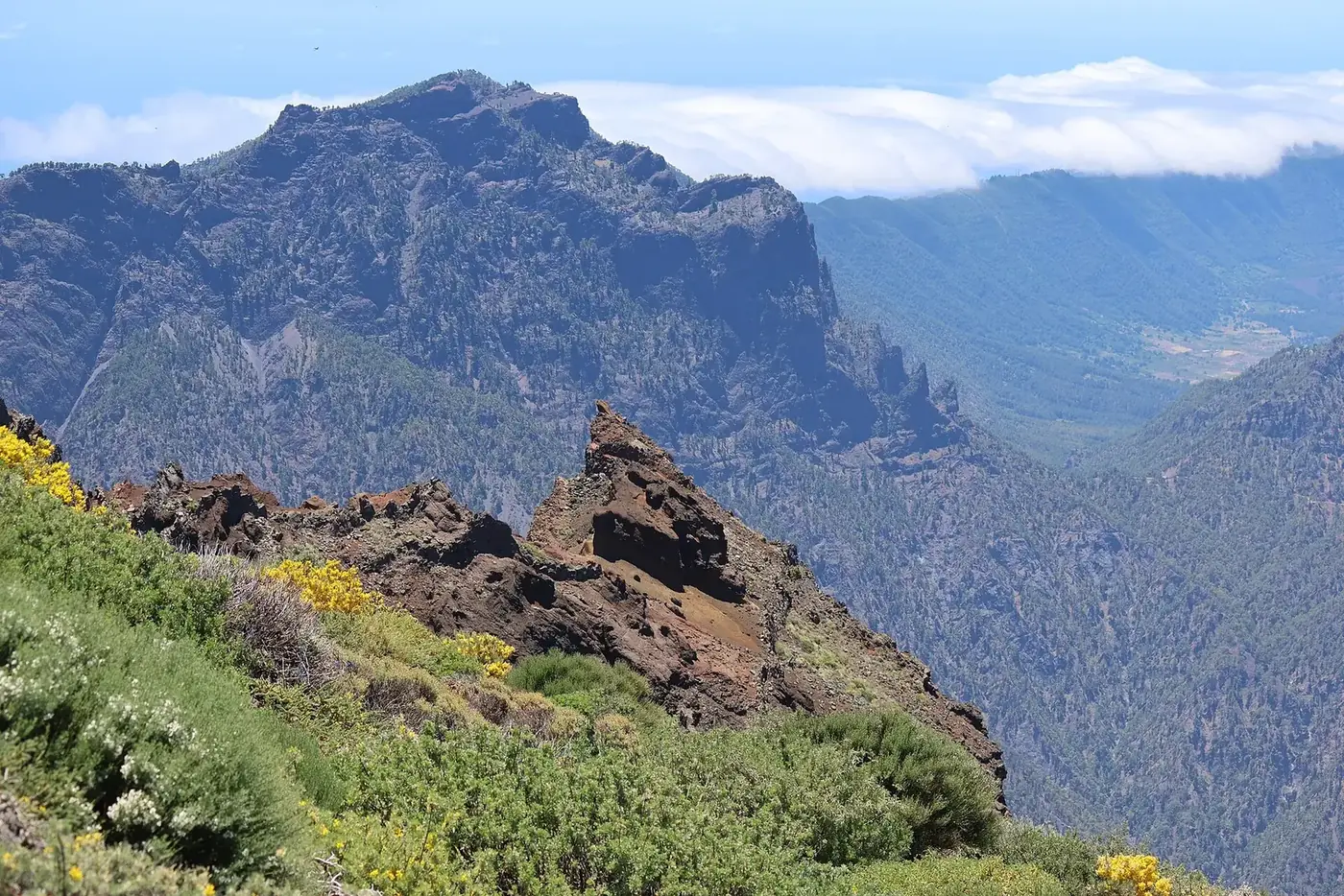 La Cumbrecita y el interior de la Caldera de Taburiente