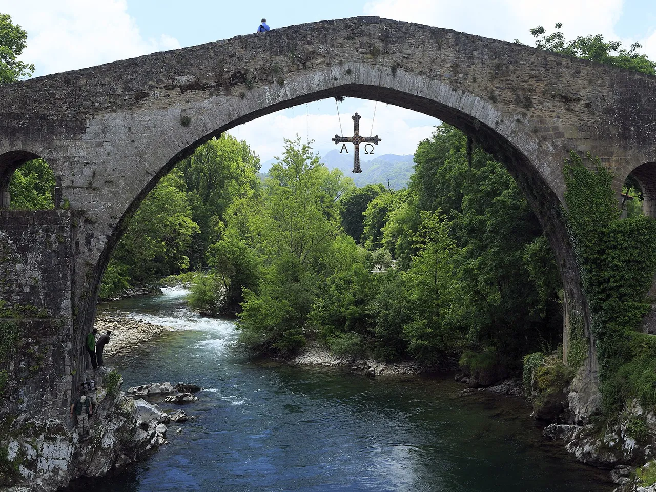 Detalle del puente de Cangas de Onís