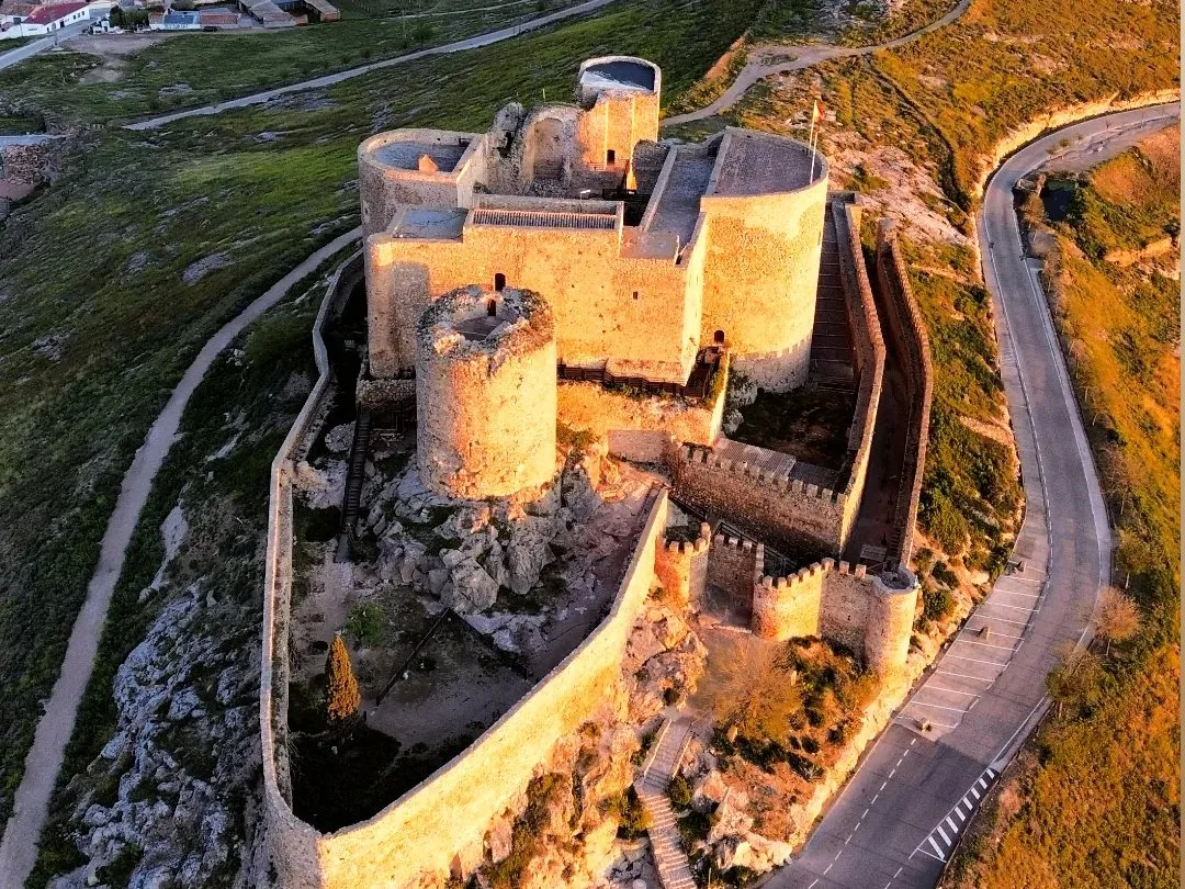 Castillo de la Muela de Consuegra desde el aire