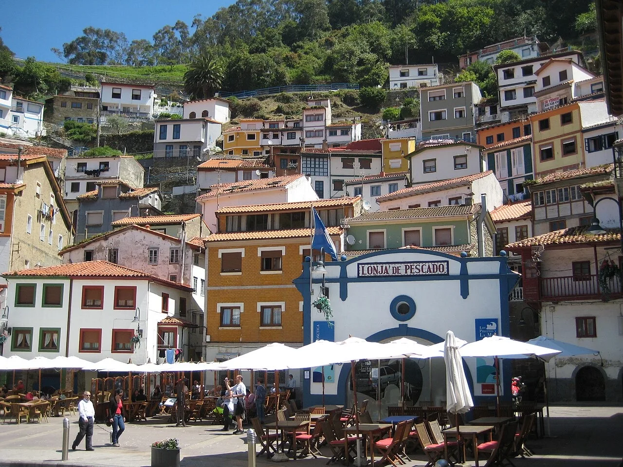 Plaza de la Marina en Cudillero