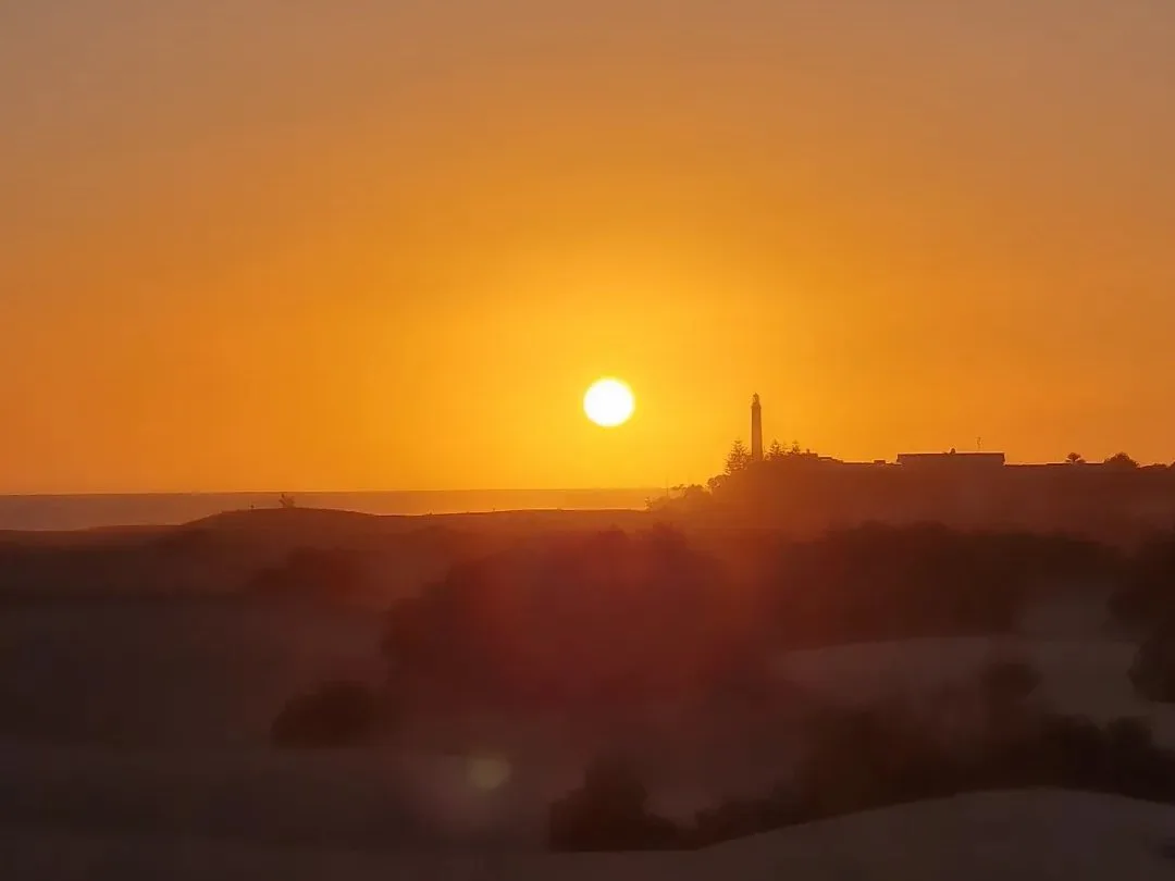 Atardecer sobre las dunas de Maspalomas