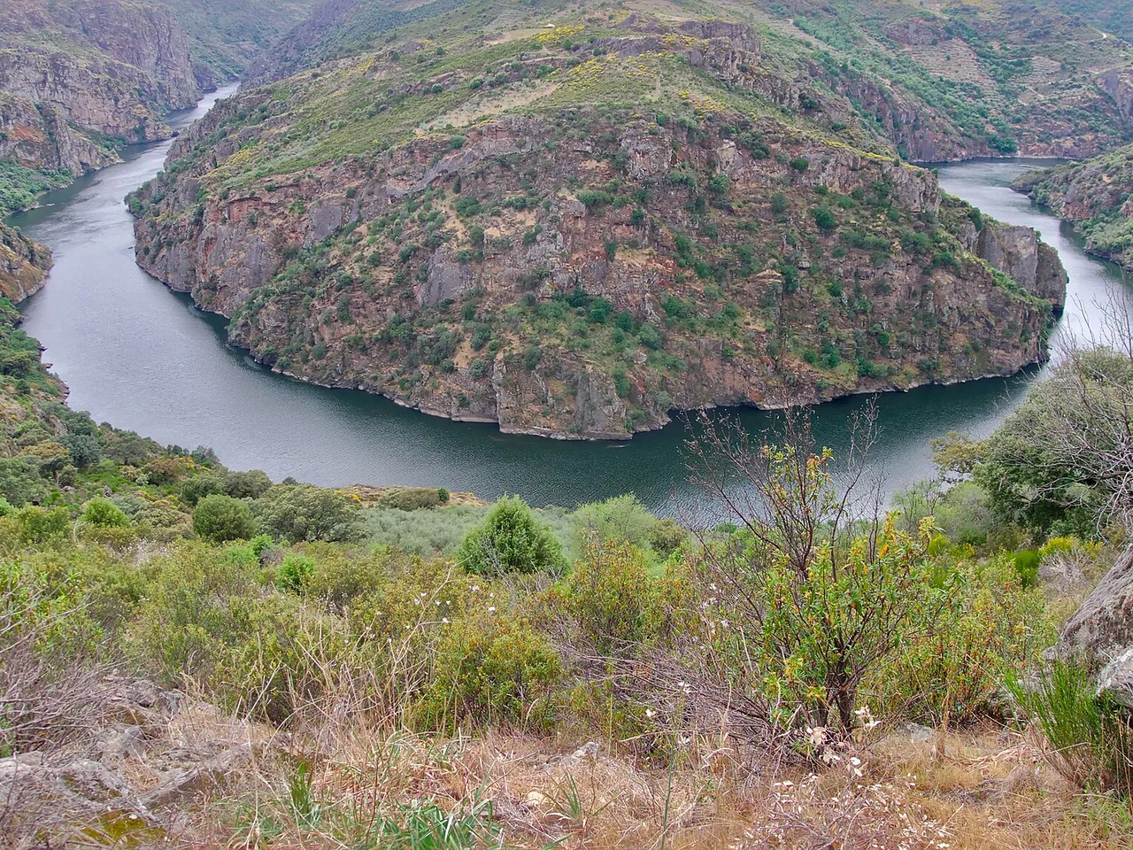 Meandro del río Duero entre Fermoselle y Pinilla en los Arribes