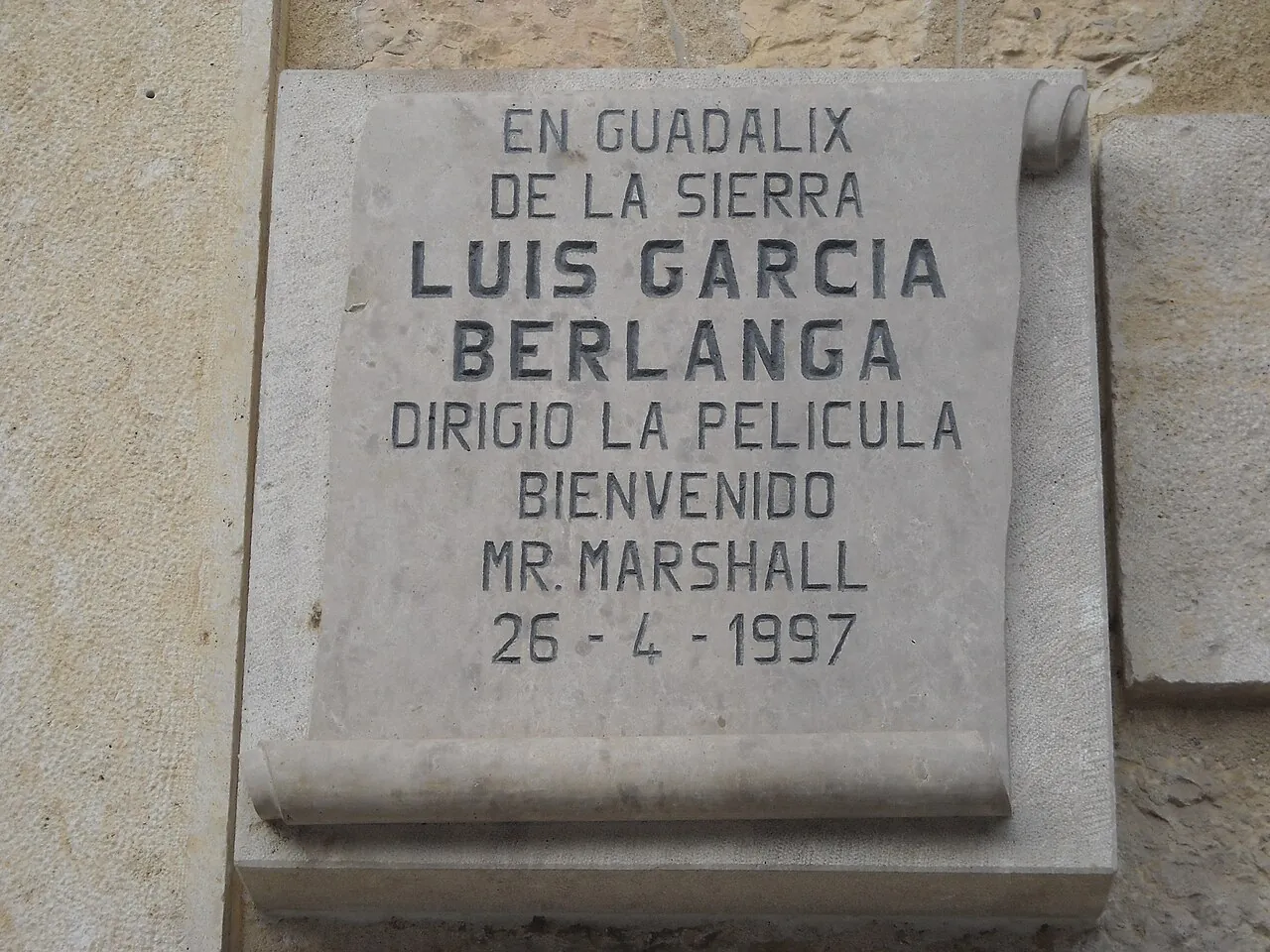 Placa de Berlanga en Guadalix de la Sierra