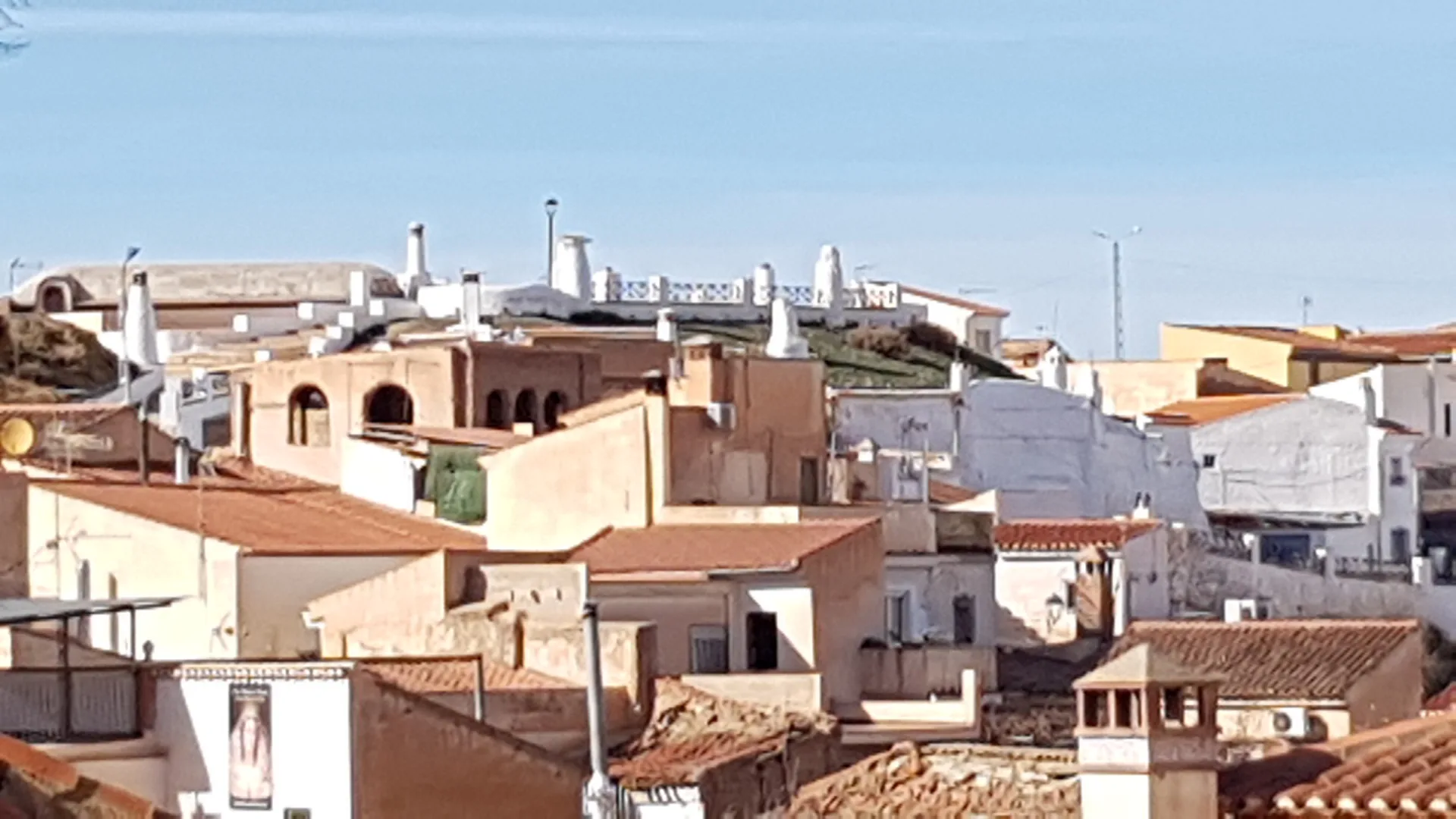 Vista de los tejados de Guadix desde el mirador de la Magdalena