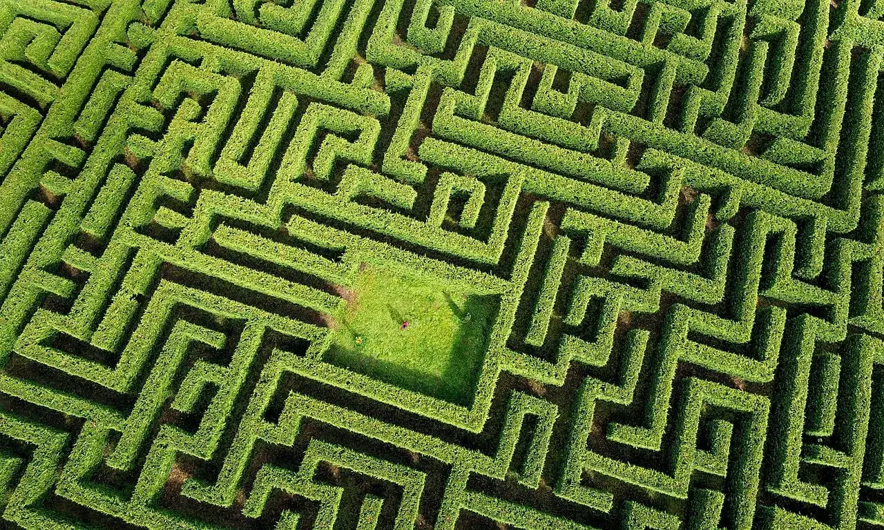 Vista aérea del Laberinto de Villapresente