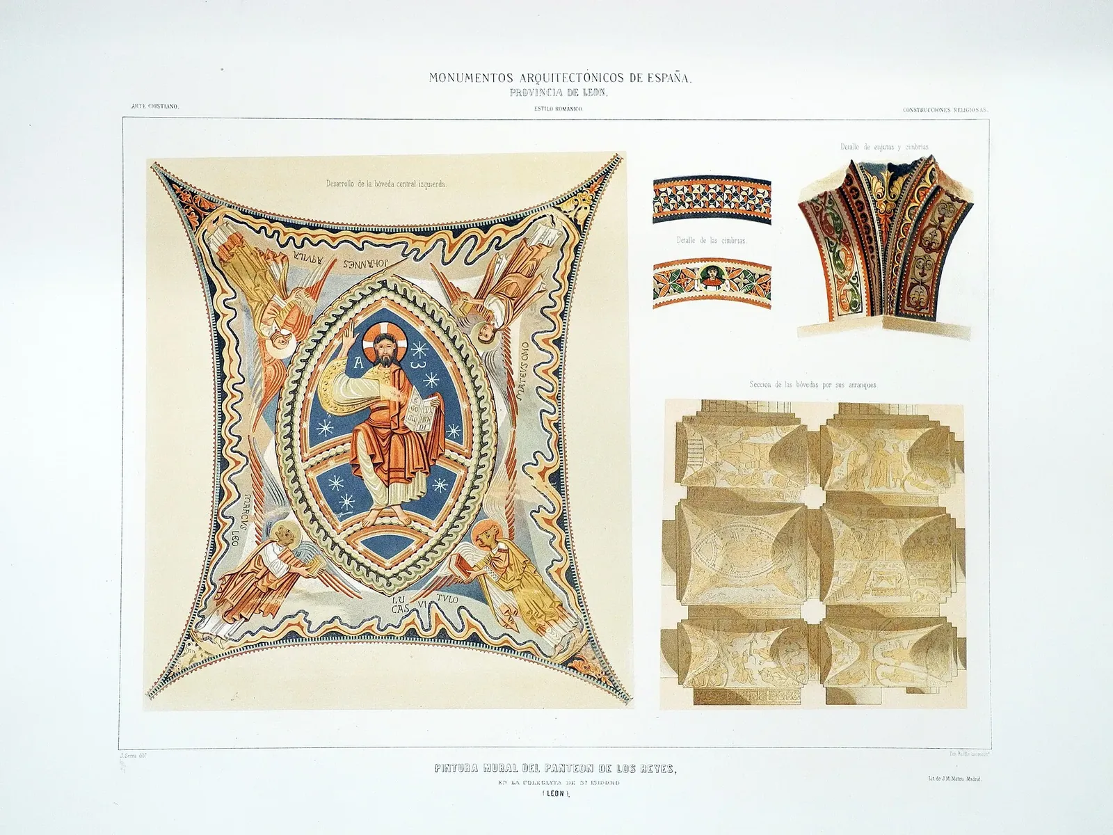 Ilustración de las pinturas del Panteón de los Reyes de San Isidoro