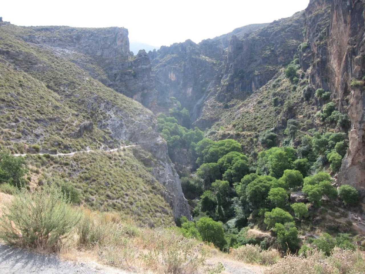 Vistas del cañón del río Monachil