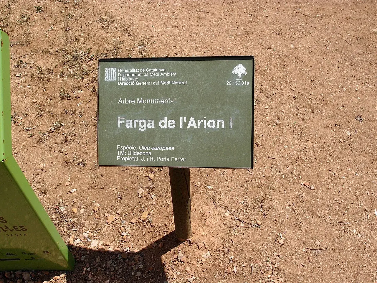 Placa informativa de la Farga de l'Arion