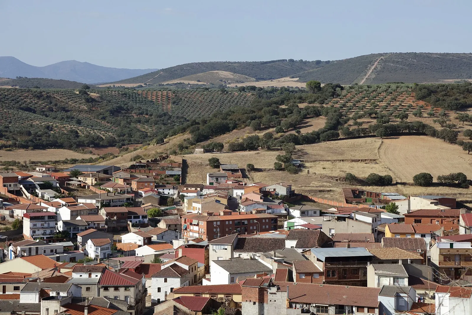 Vista de Horcajo de los Montes, puerta del Parque Nacional de Cabañeros