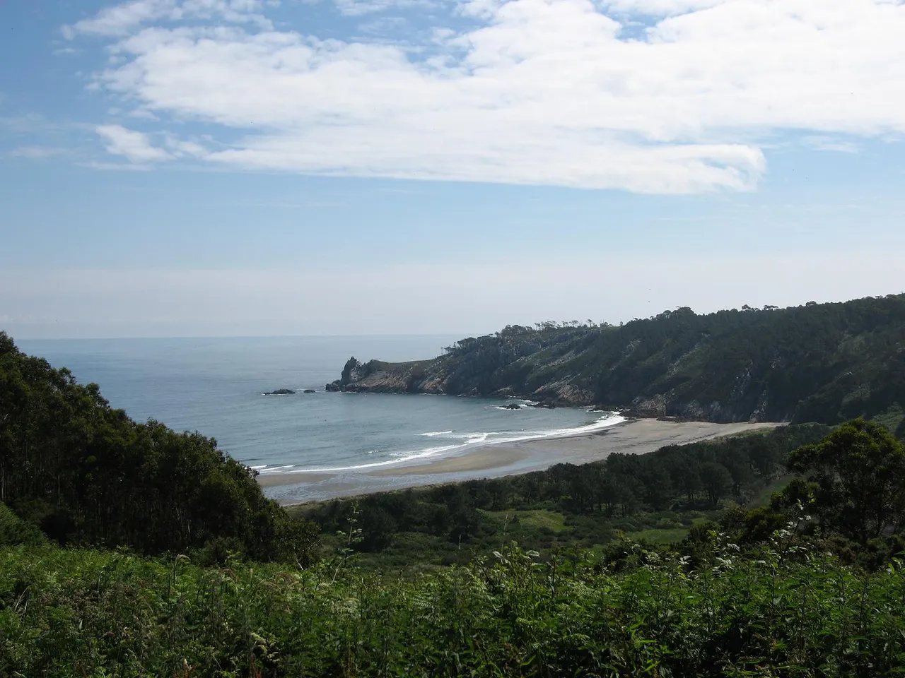 Playa de Barayo vista desde lo alto