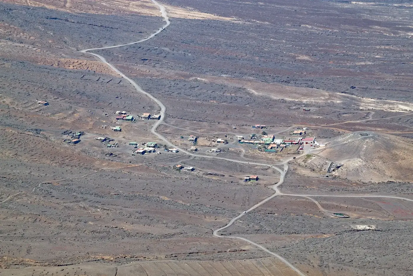 Caserío de Cofete visto desde la montaña