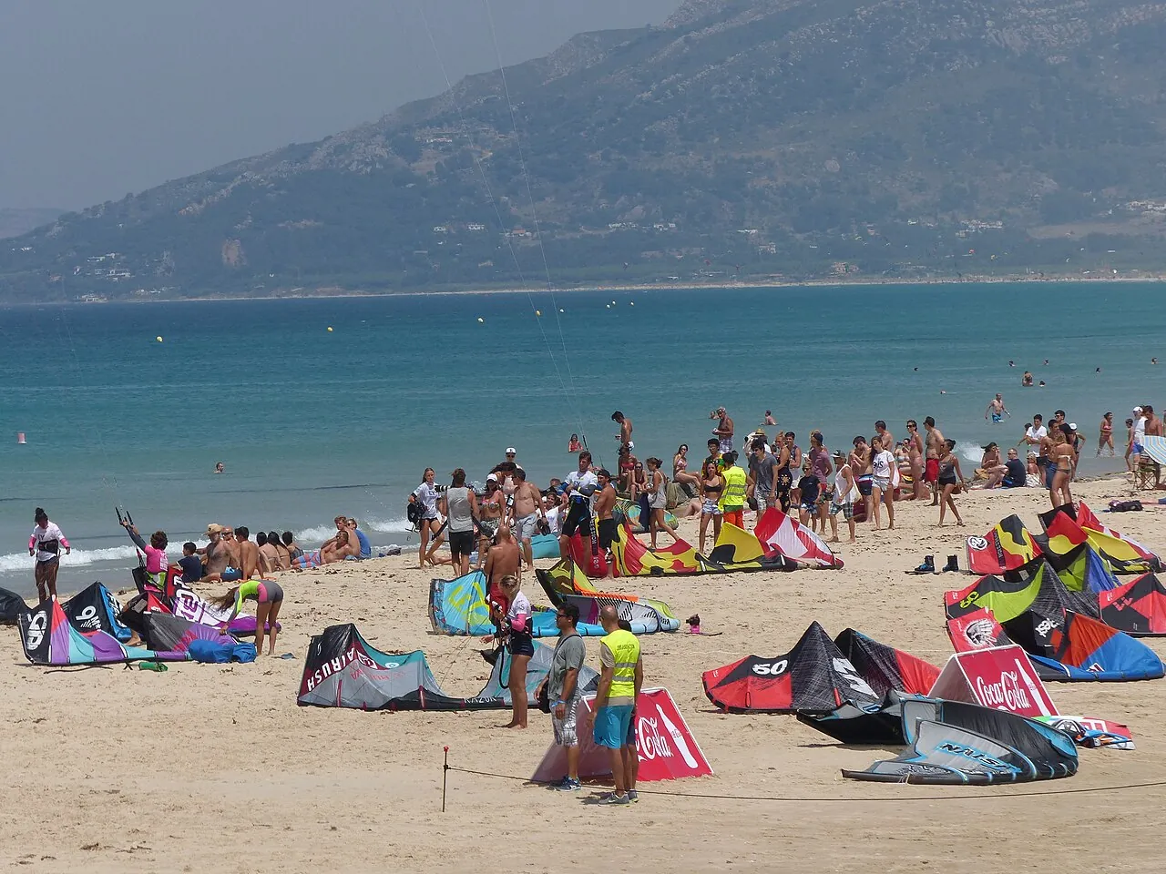 Kitesurf en la playa de los Lances, Tarifa