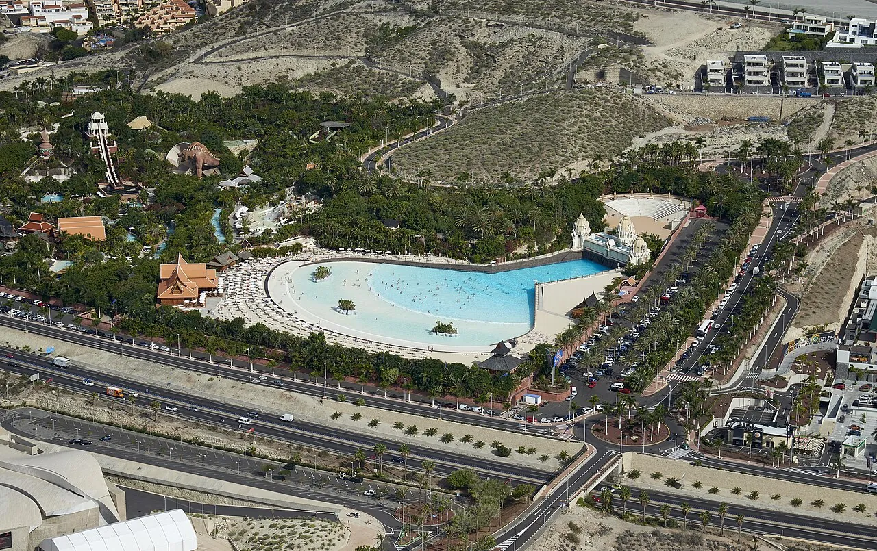 Vista aérea del Siam Park en Costa Adeje
