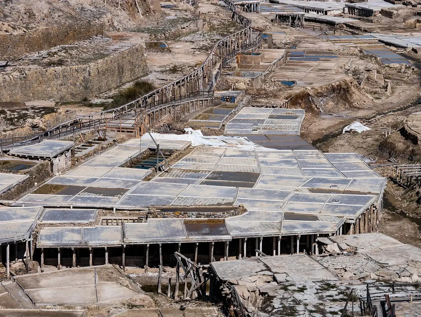 Eras de evaporación de sal en el Valle Salado de Añana