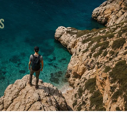 Cala de aguas turquesa en la costa mediterránea