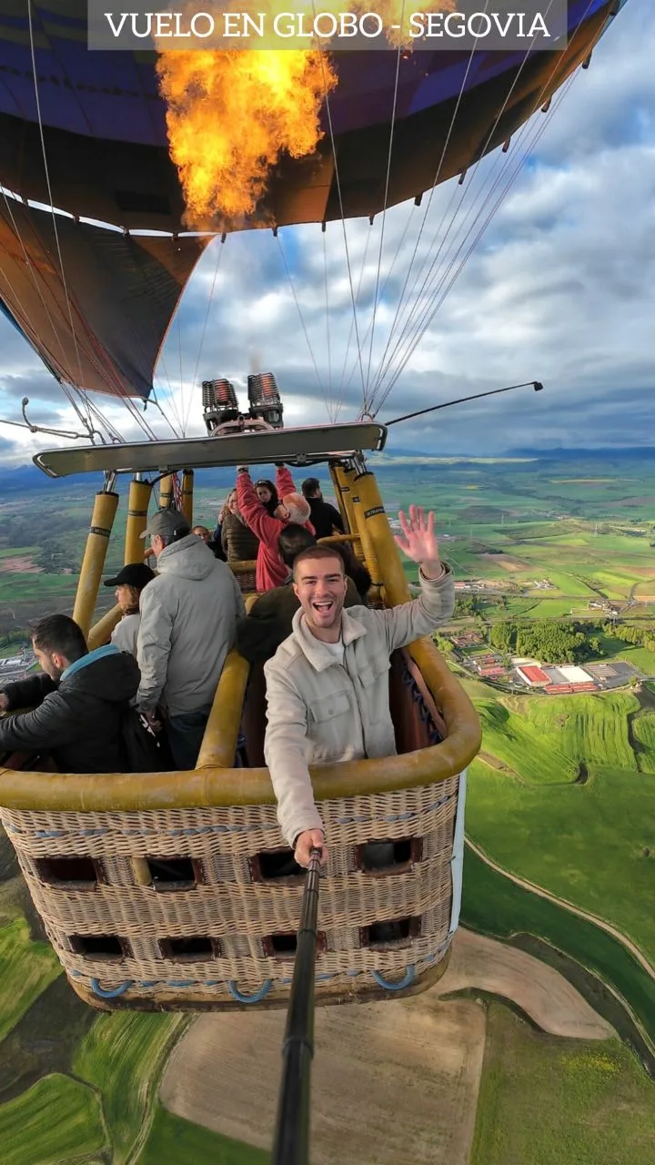 Vuelo en globo sobre Segovia: el acueducto y el Alcázar desde el aire