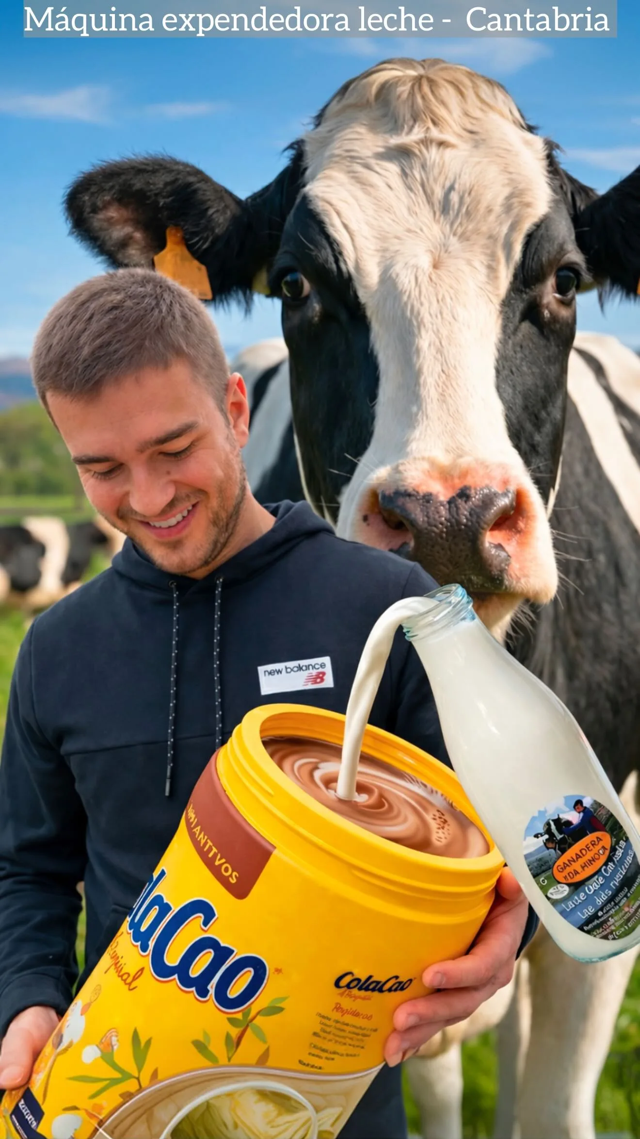 La máquina expendedora de leche recién ordeñada de Reinosa